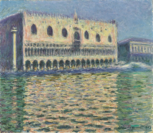 🌅 Hertugpalasset Claude Monet (1908) – Lys versjon med gyldne refleksjoner