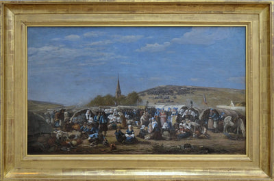 Reproduction du tableau « Le Pardon de Sainte-Anne-La-Palud - Eugène Boudin » par Alpha Reproduction en peinture à l’huile