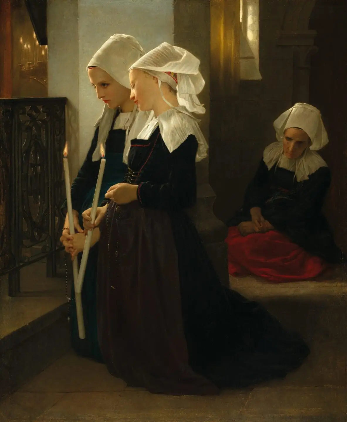 Reproduction du tableau « Le Vœu de Sainte-Anne d'Auray - Bouguereau » par Alpha Reproduction en peinture à l’huile