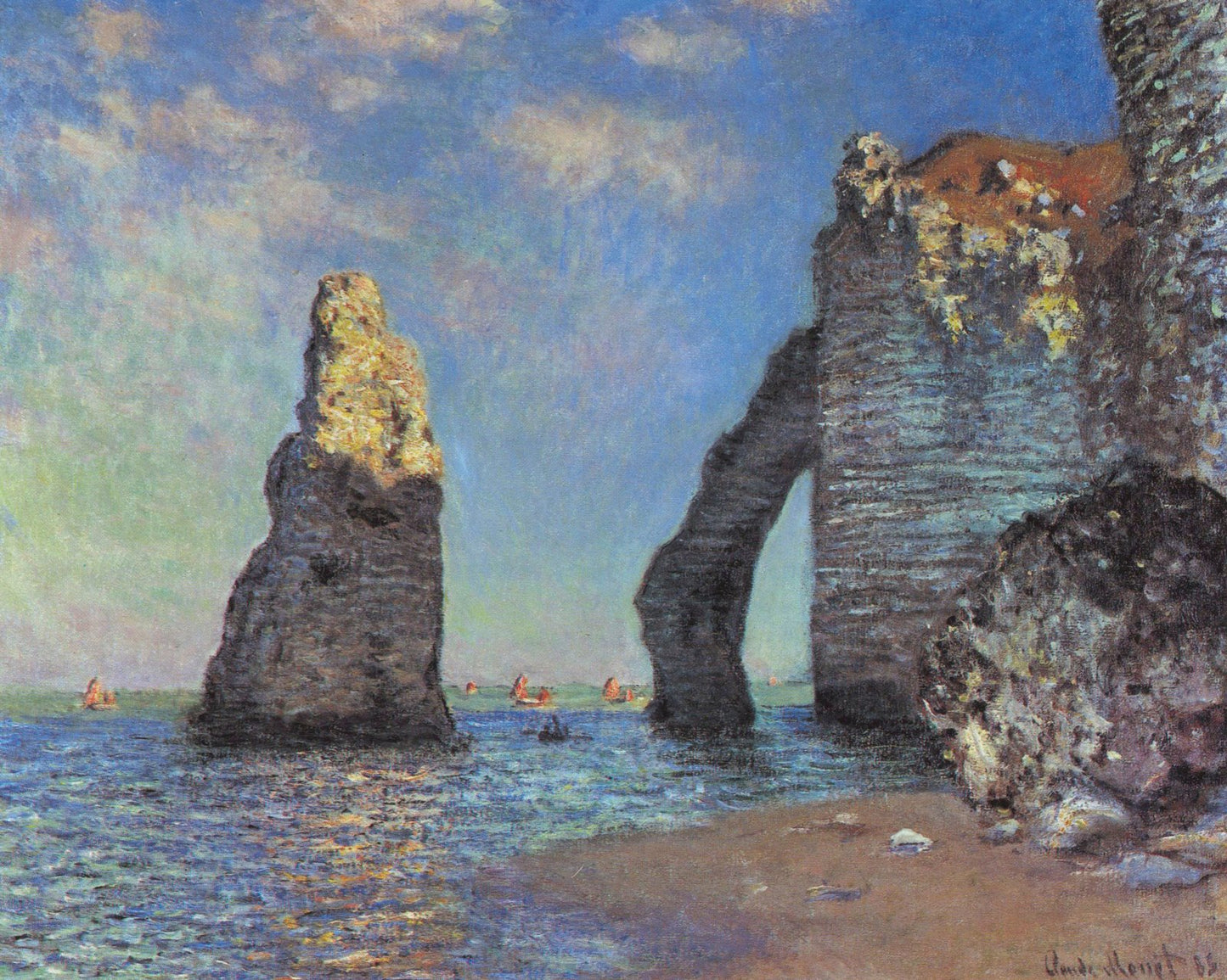 🎨 Klippene ved Étretat – Claude Monet, 1885