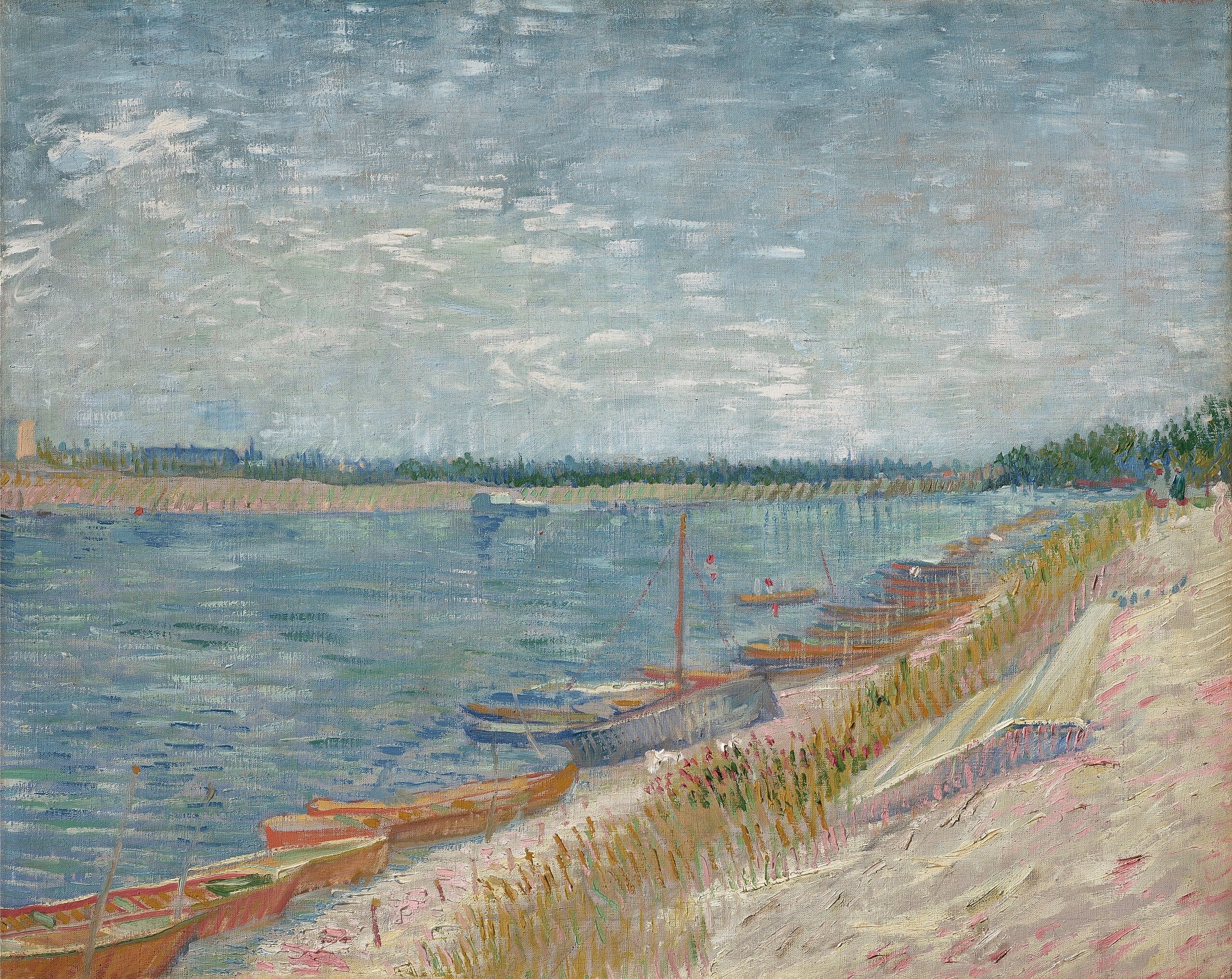 De fortøynede båtene - Vincent van Gogh