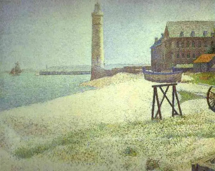 Reproduction du tableau « L'Hospice et le phare, Honfleur - Georges Seurat » par Alpha Reproduction en peinture à l’huile