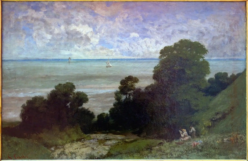 Marine eller Utsikt over Honfleur - Gustave Courbet