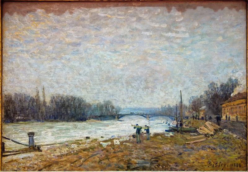 Etter nederlaget, Seinen ved Suresnes-brua - Alfred Sisley