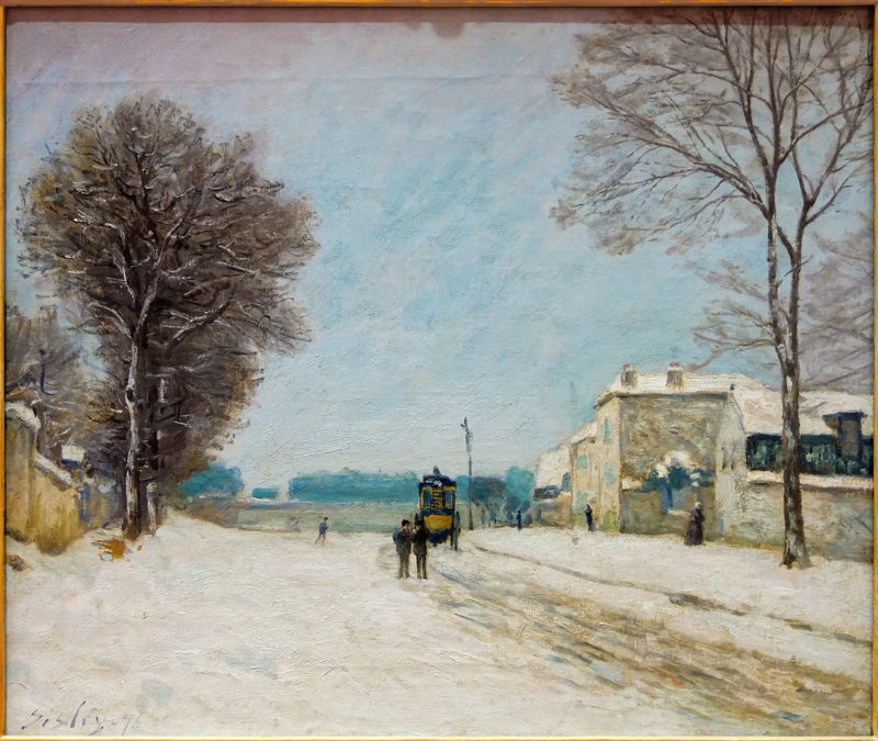 Om vinteren, snøeffekt - Alfred Sisley