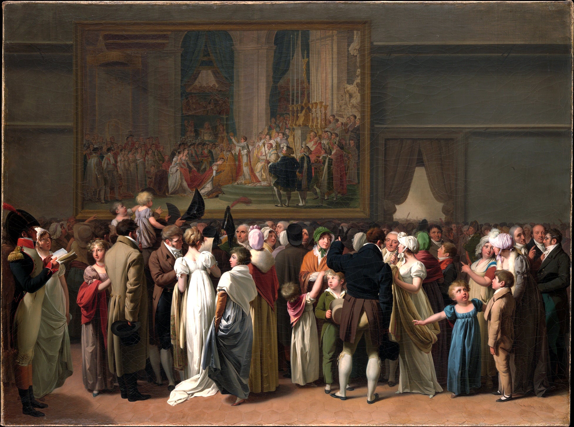 Le Public regardant le « Couronnement » de David au Louvre - Louis-Léopold Boilly