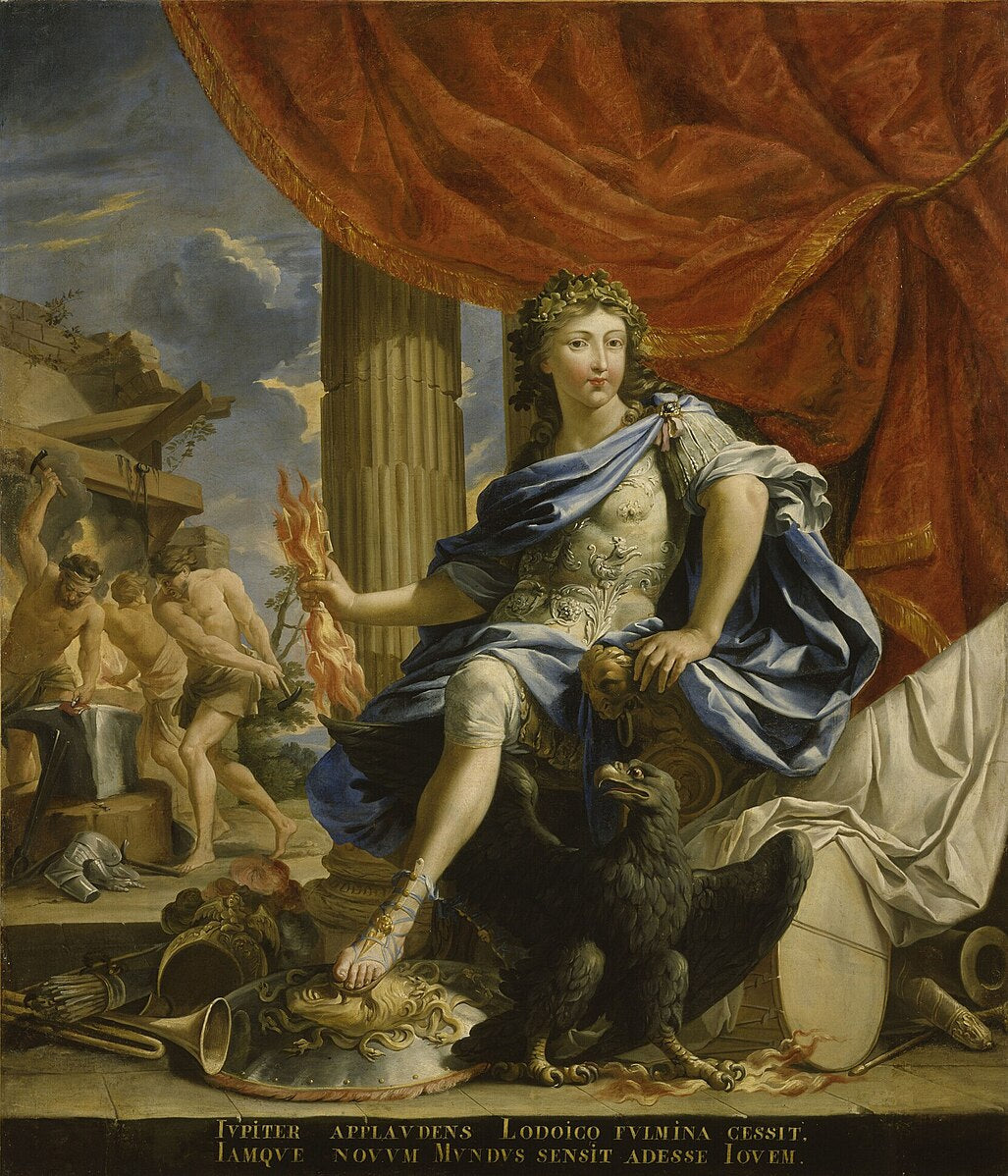 Louis XIV som Jupiter, vinneren av Fronden – Charles Poerson