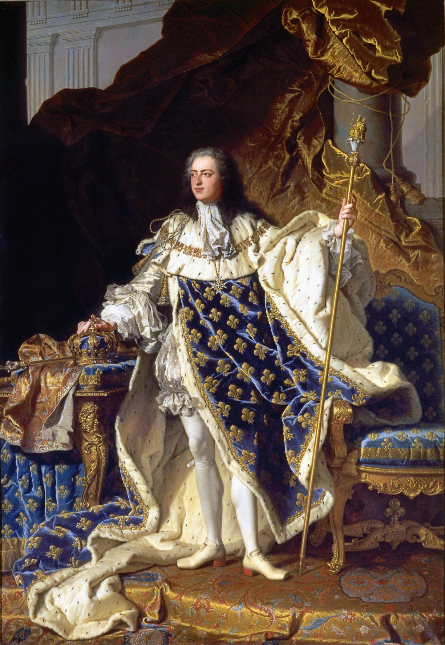 Louis XV i kroningsdrakt – Hyacinthe Rigaud