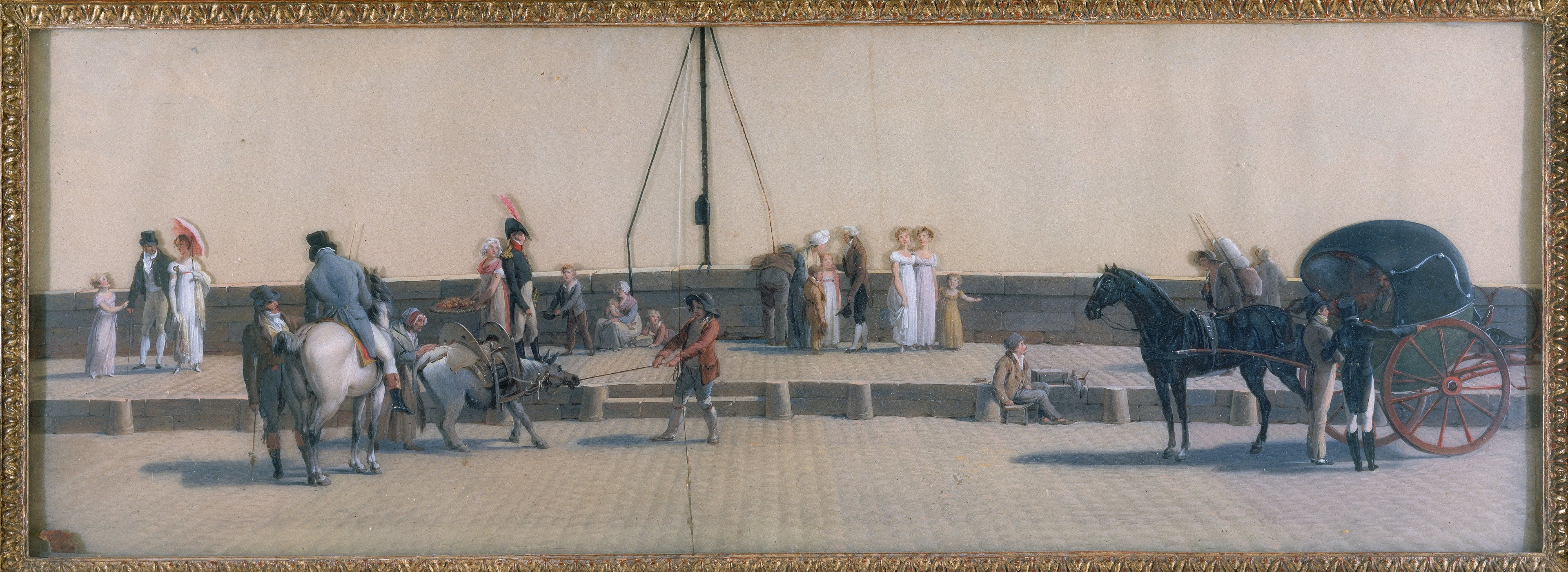 Le passage du pont Royal, vers 1800 - Louis-Léopold Boilly