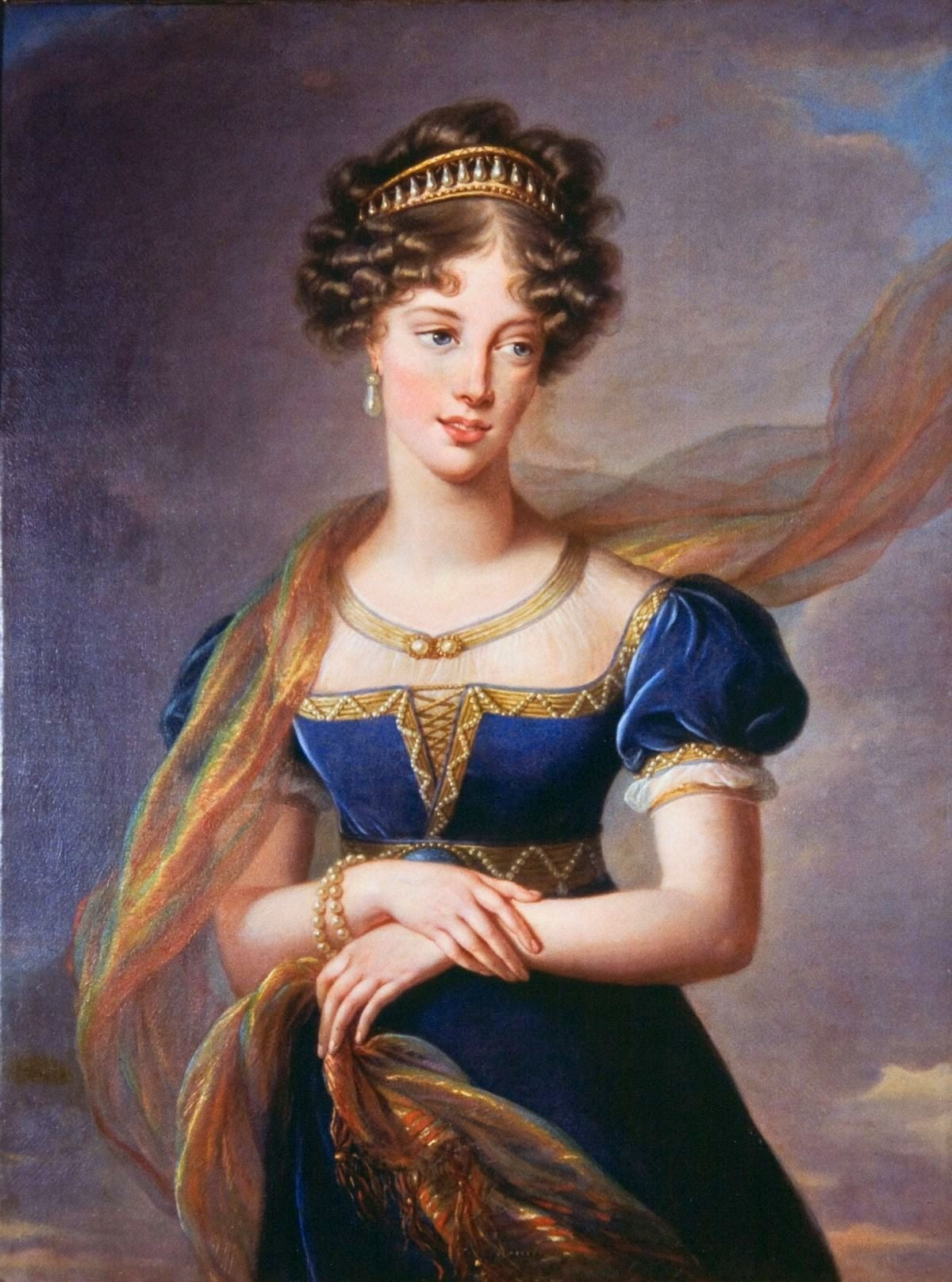 La duchesse de Berry en robe de velours bleu - Élisabeth Vigée Le Brun