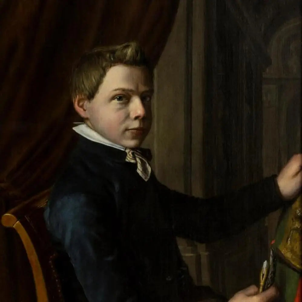 Autoportrait de Laurens Alma Tadema en garçon - Lawrence Alma-Tadema - Alpha Reproduction