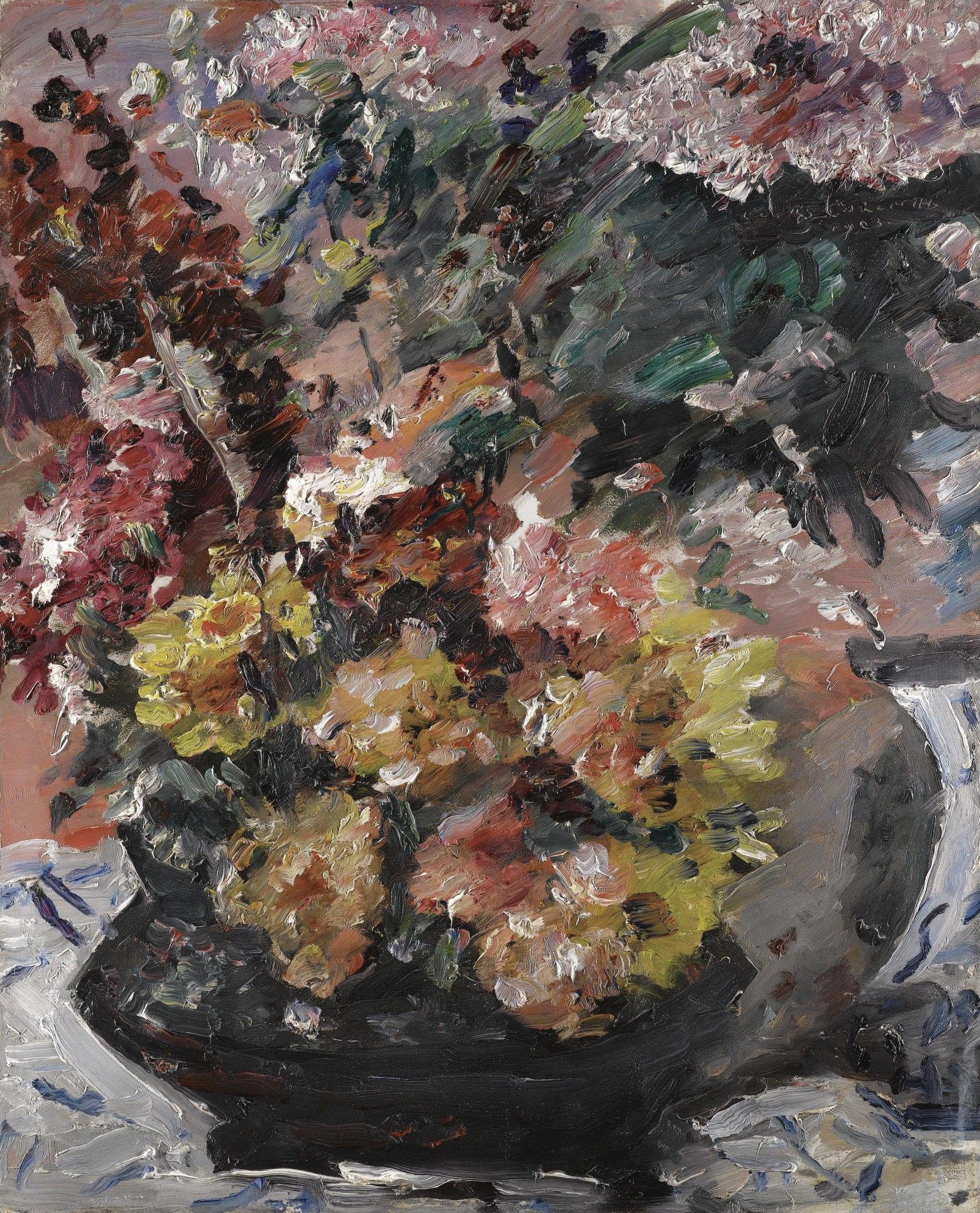 Fleurs dans un seau en bronze - Lovis Corinth