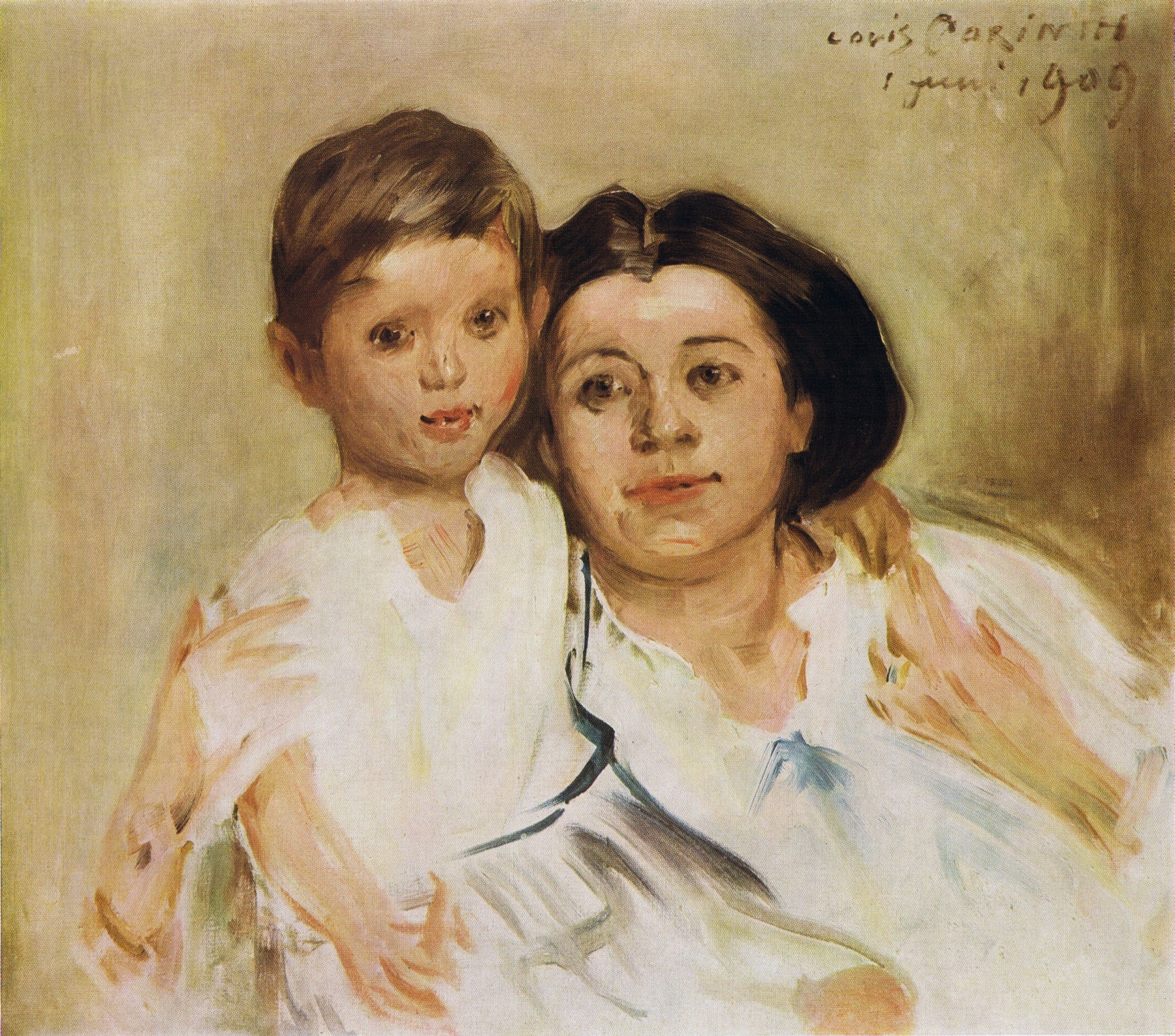 Mme. Charlotte Berend-Corinth et son fils Thomas - Lovis Corinth