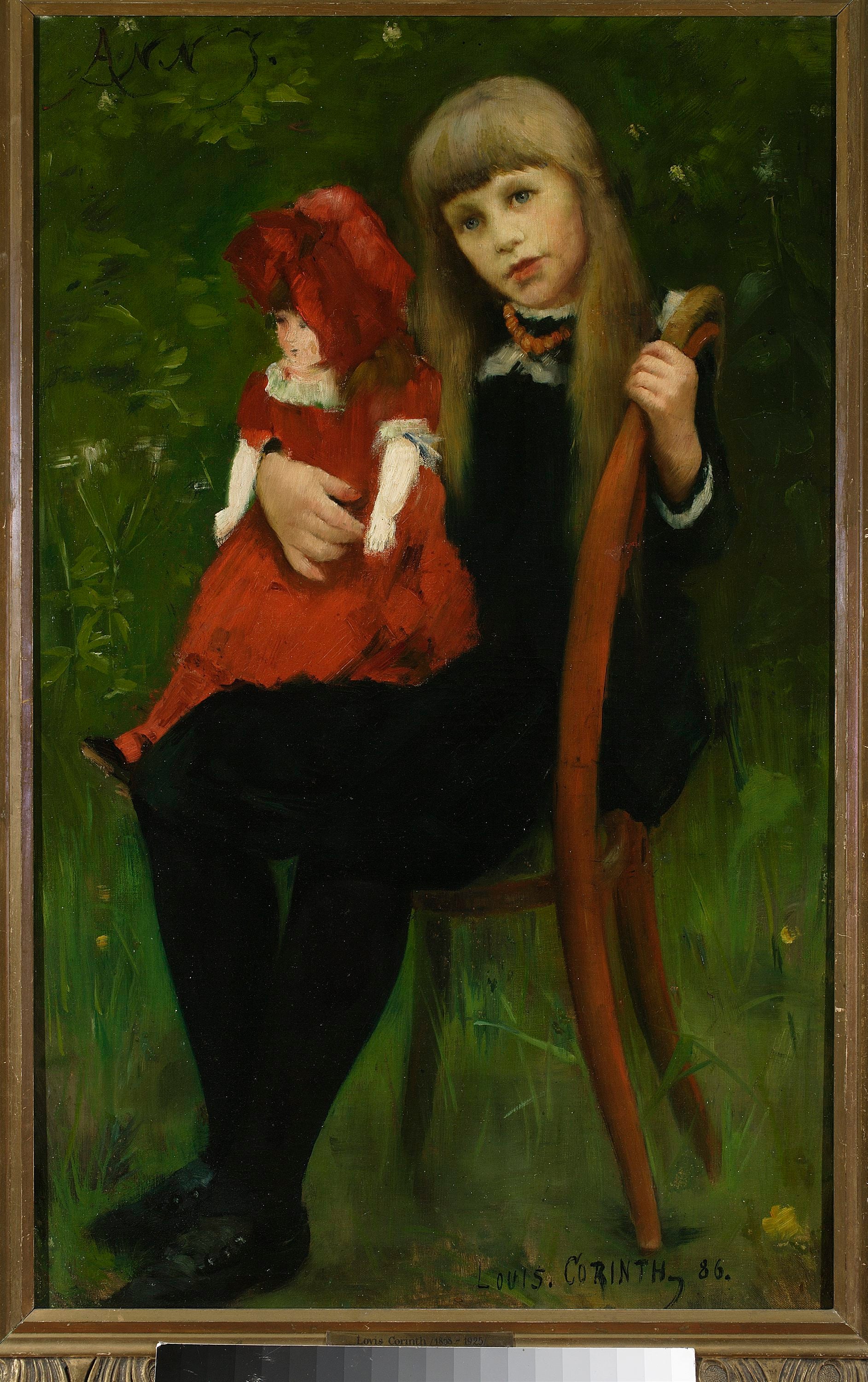 Anna Schaumberg avec la poupée. - Lovis Corinth