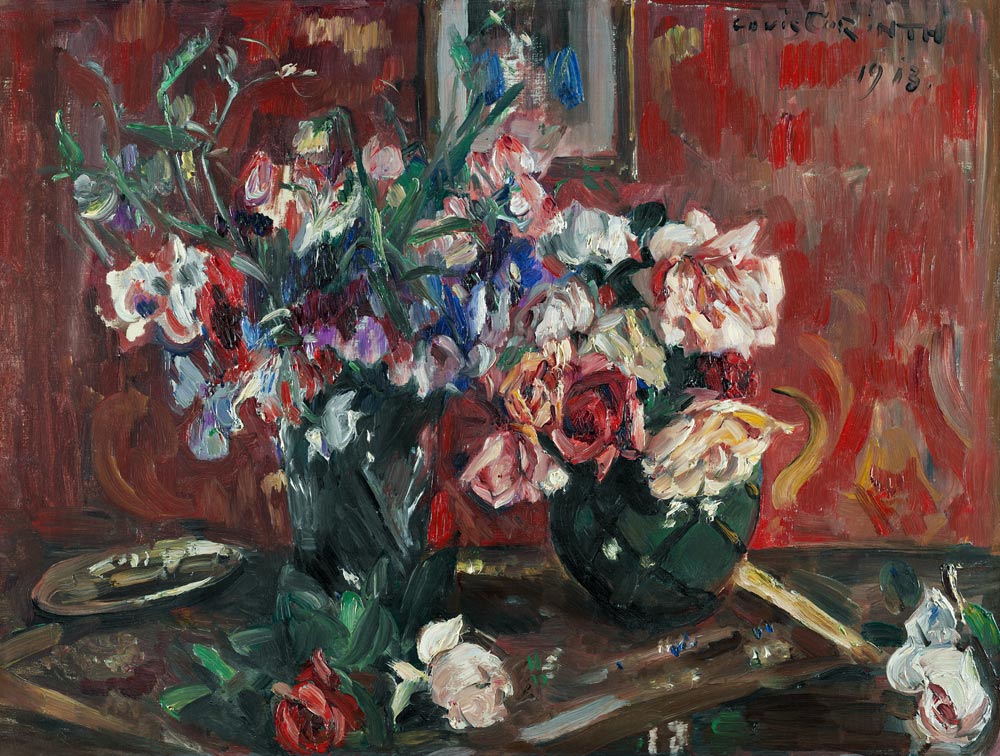 Pois de senteur et roses (Wicken und Rosen) - Lovis Corinth