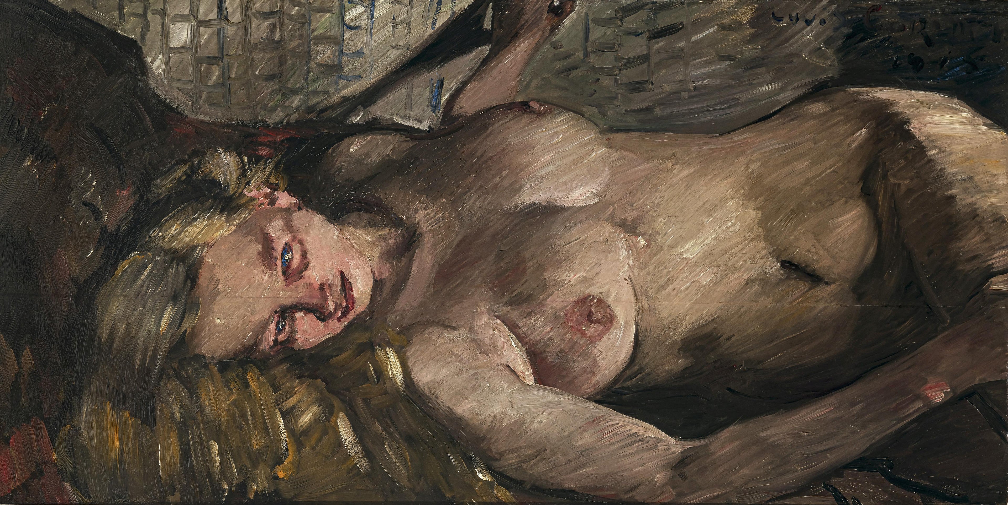 femme nue allongée - Lovis Corinth