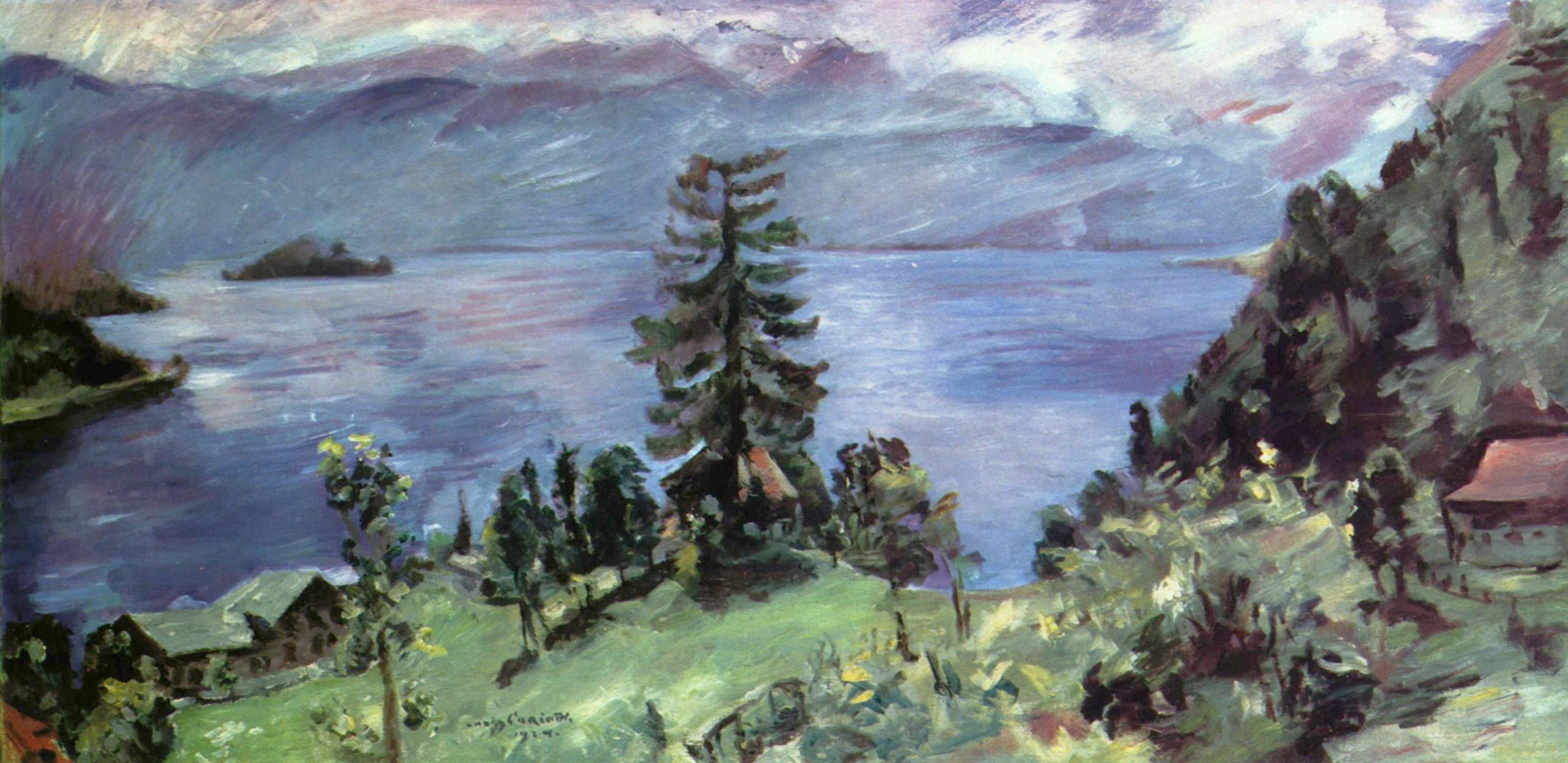 Panorama du lac Walchensee, vue depuis le Kanzel - Lovis Corinth