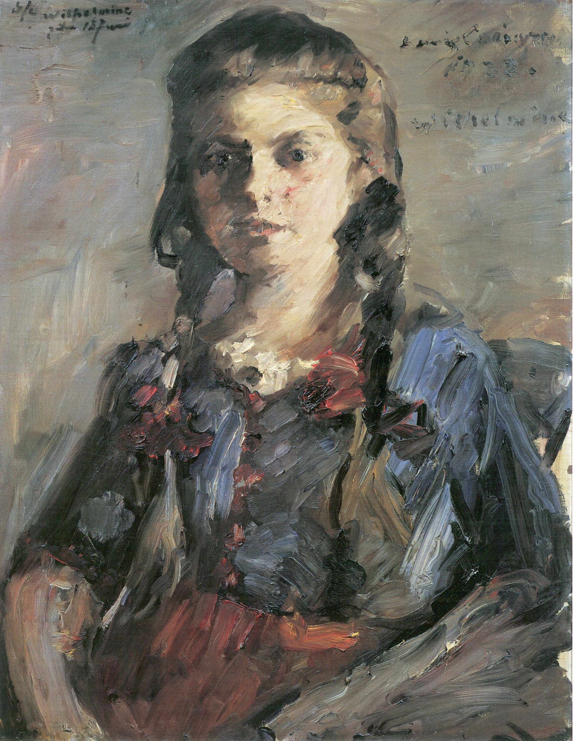 Portrait de Wilhelmine avec des tresses - Lovis Corinth