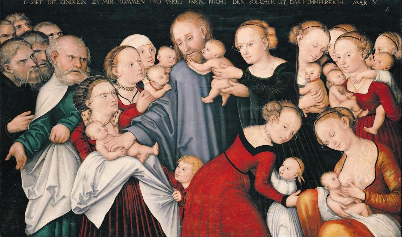 Le Christ bénissant les enfants - Lucas Cranach the Elder - Alpha Reproduction