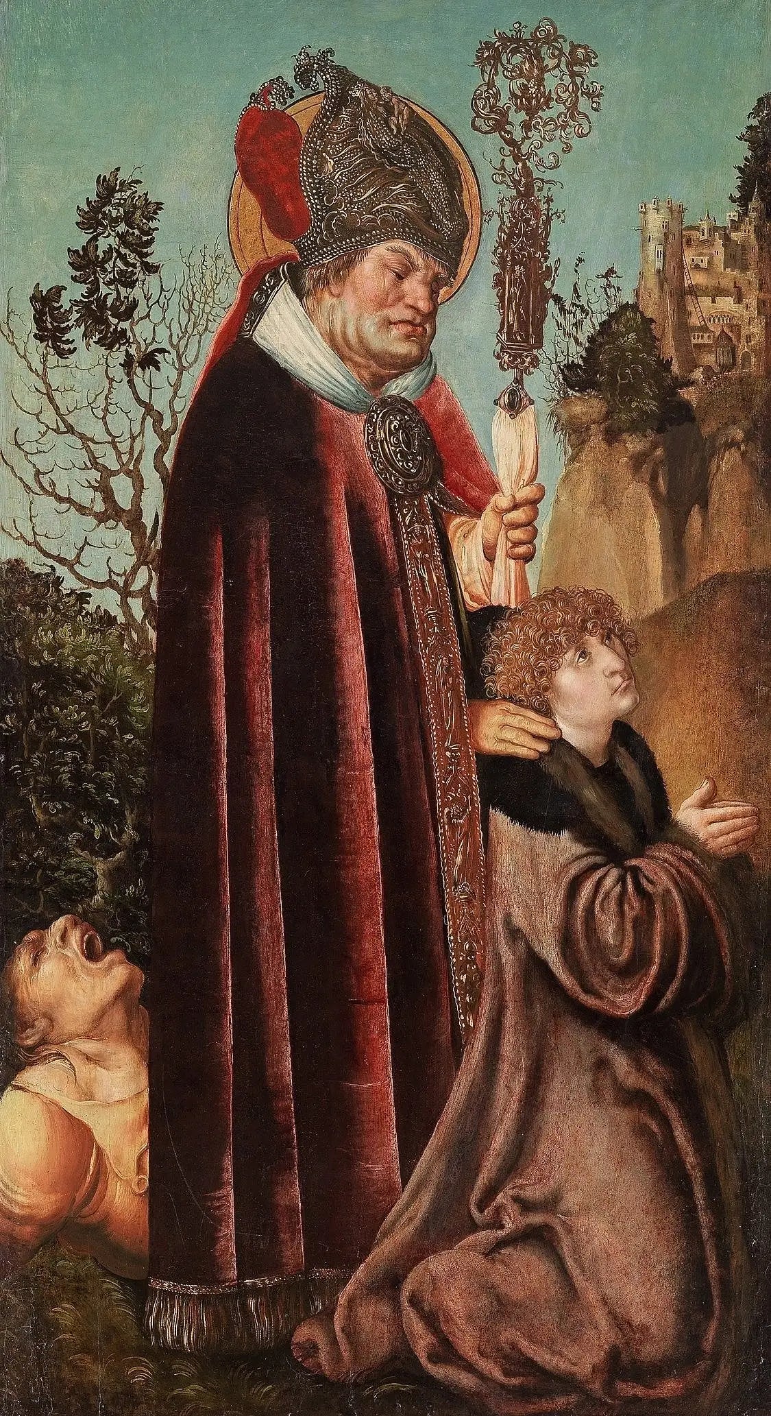 Saint Valentin et un donateur à genoux - Lucas Cranach the Elder - Alpha Reproduction