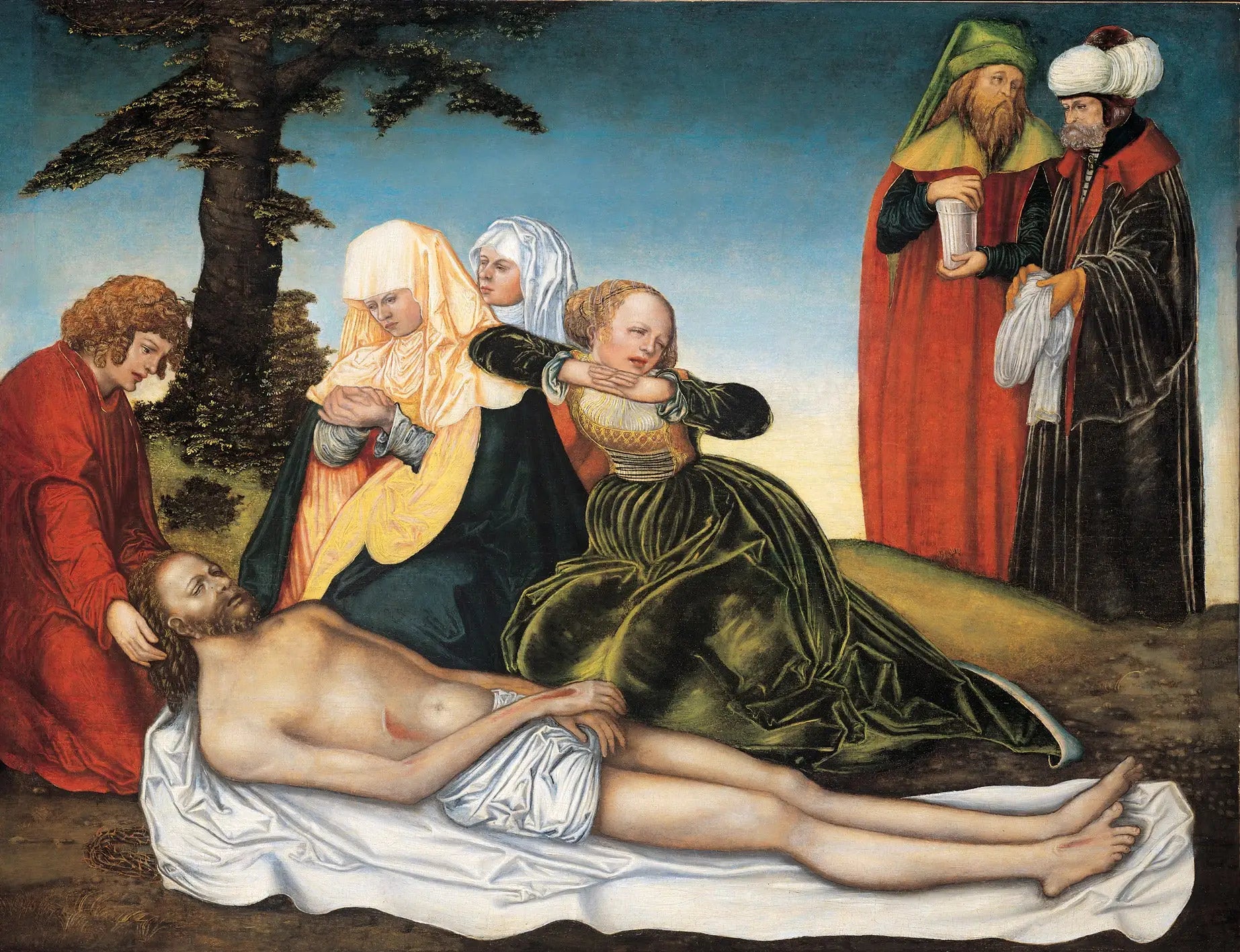 La lamentation sur le corps du Christ mort - Lucas Cranach the Elder - Alpha Reproduction
