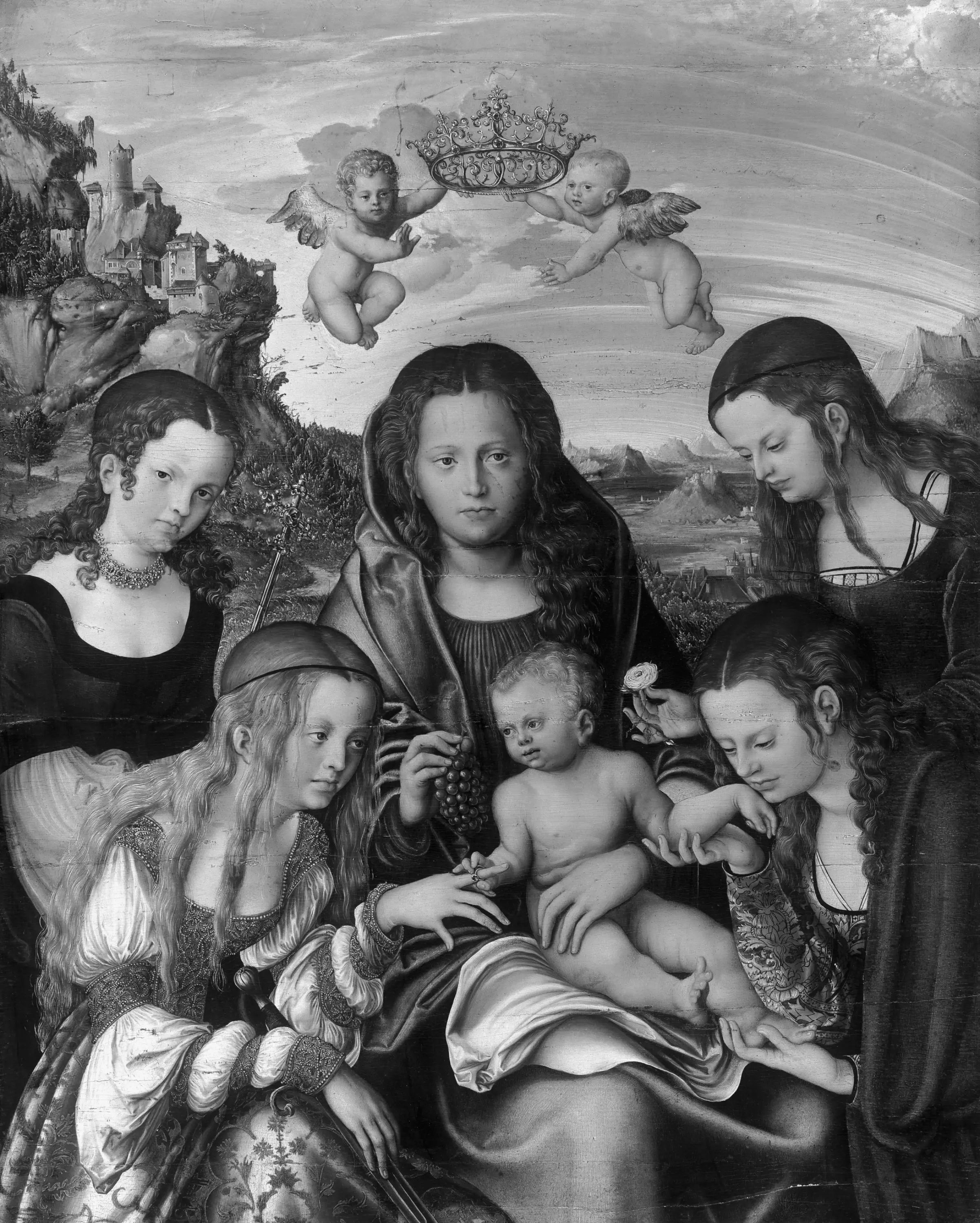 La Vierge à l’Enfant avec quatre saintes - Lucas Cranach the Elder - Alpha Reproduction