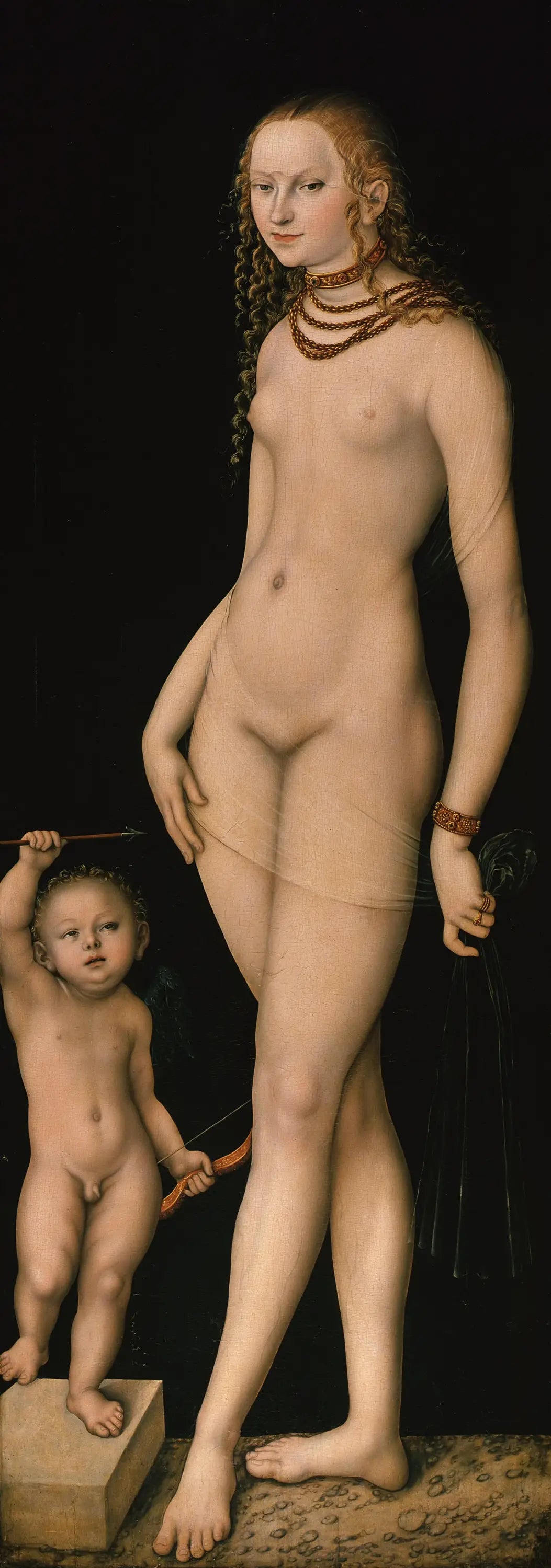 Vénus avec Cupidon le voleur de miel. - Lucas Cranach the Elder - Alpha Reproduction