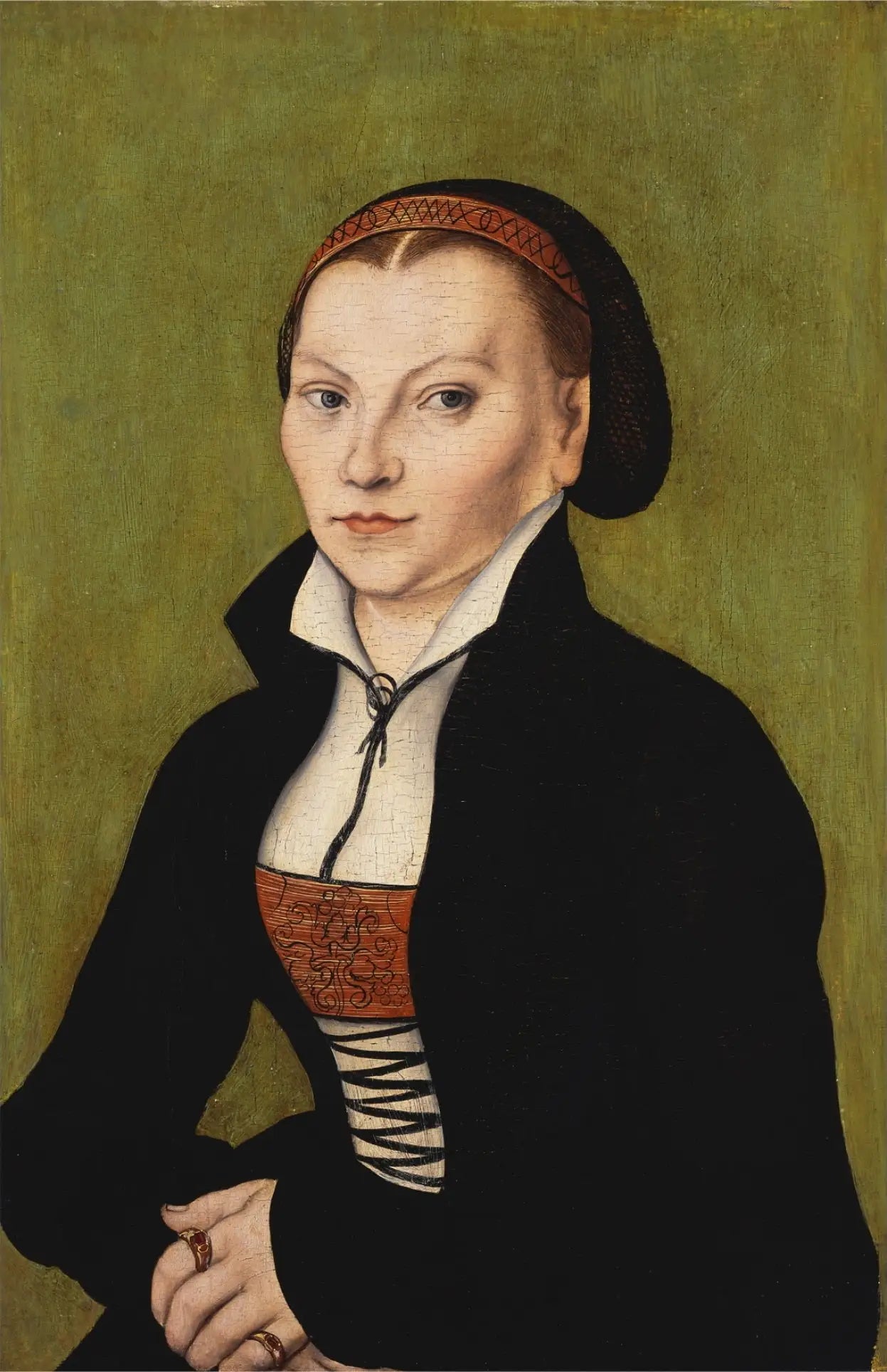 Catherine de Bora à mi-corps regardant vers la gauche - Lucas Cranach the Elder - Alpha Reproduction