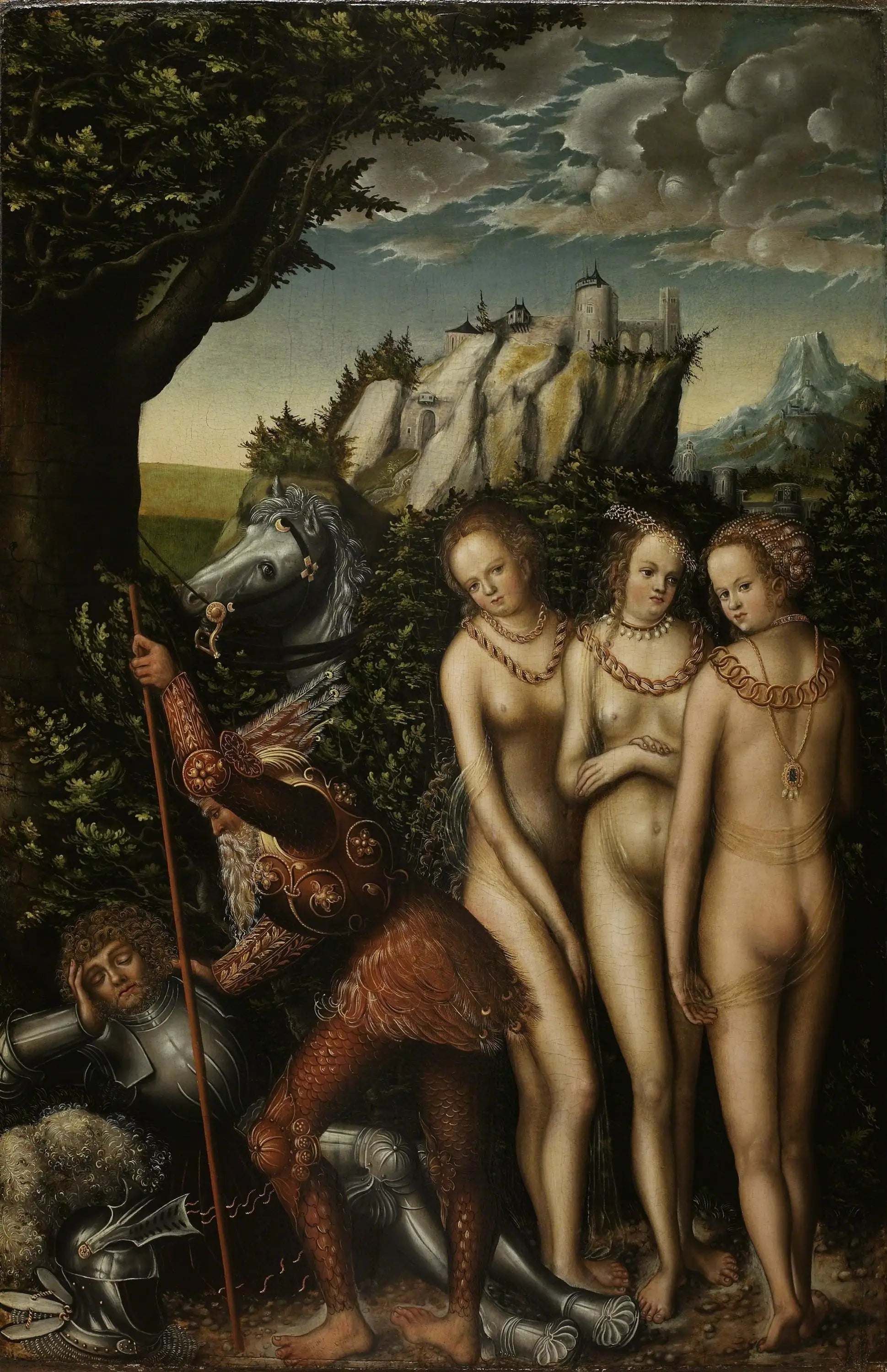Le Jugement de Pâris. - Lucas Cranach the Elder - Alpha Reproduction