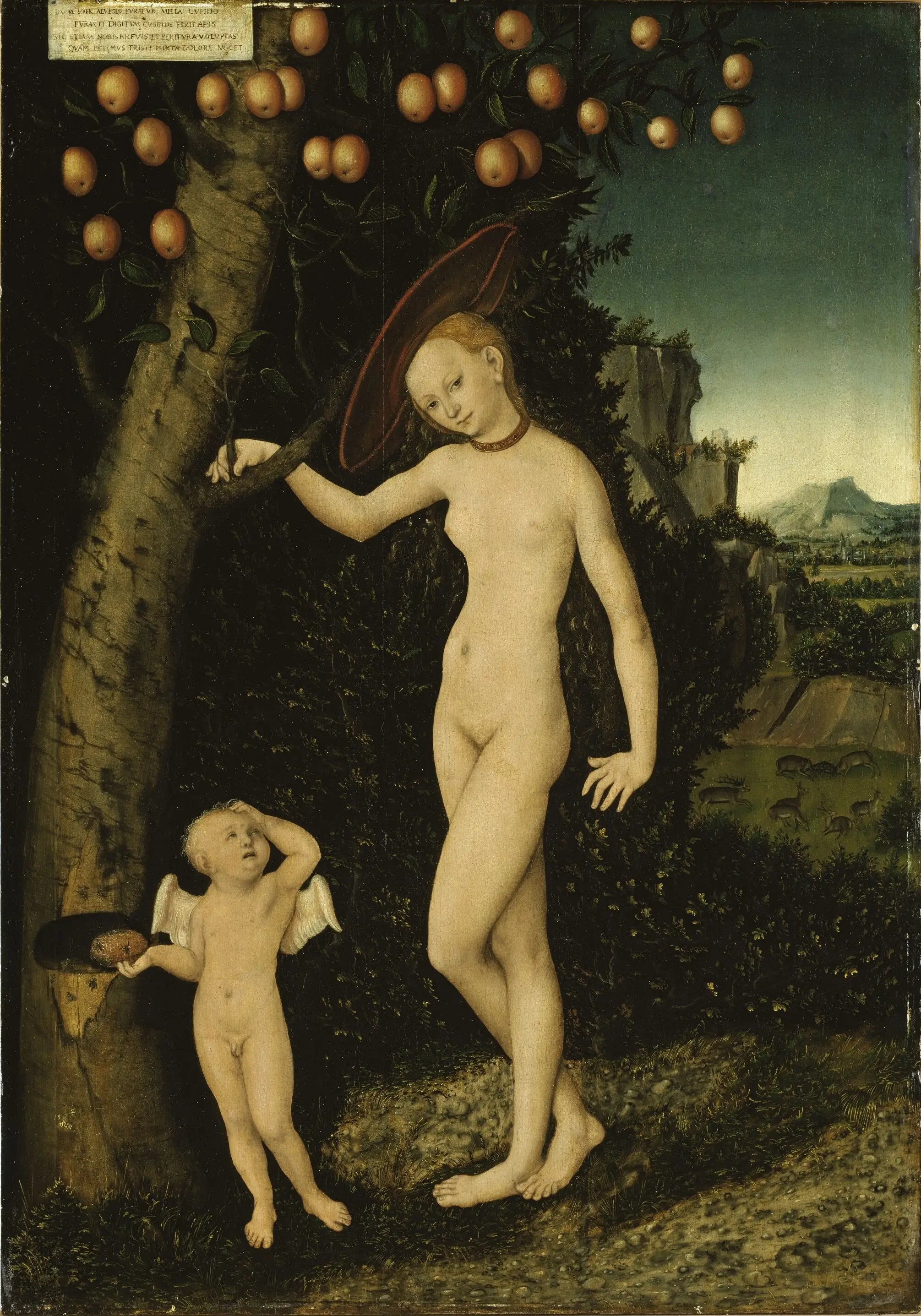 Vénus et Cupidon en voleur de miel - Lucas Cranach the Elder - Alpha Reproduction