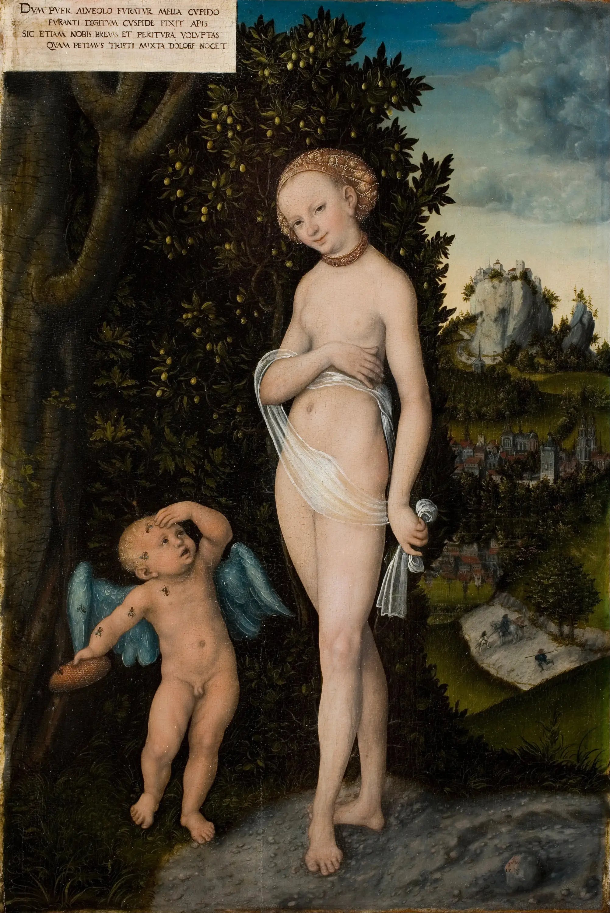 Vénus avec Cupidon le voleur de miel - Lucas Cranach the Elder - Alpha Reproduction