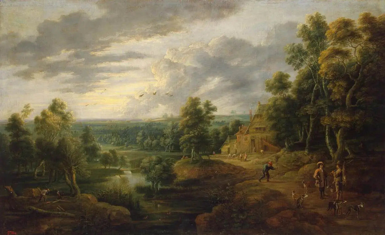 Paysage avec arbre au bord d’une rivière - David Teniers le Jeune - Alpha Reproduction