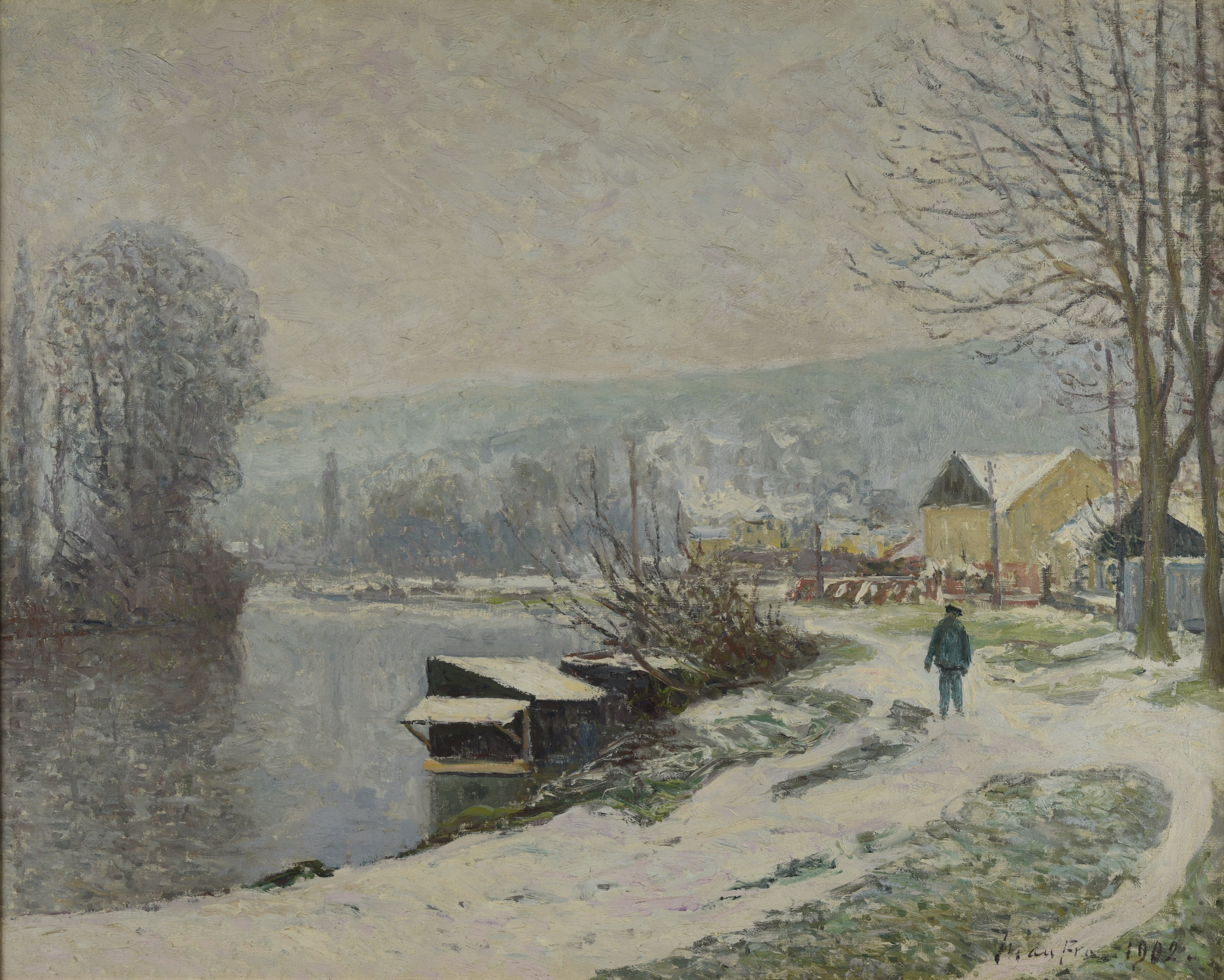 La neige à Port-Marly - Maxime Maufra - Alpha Reproduction