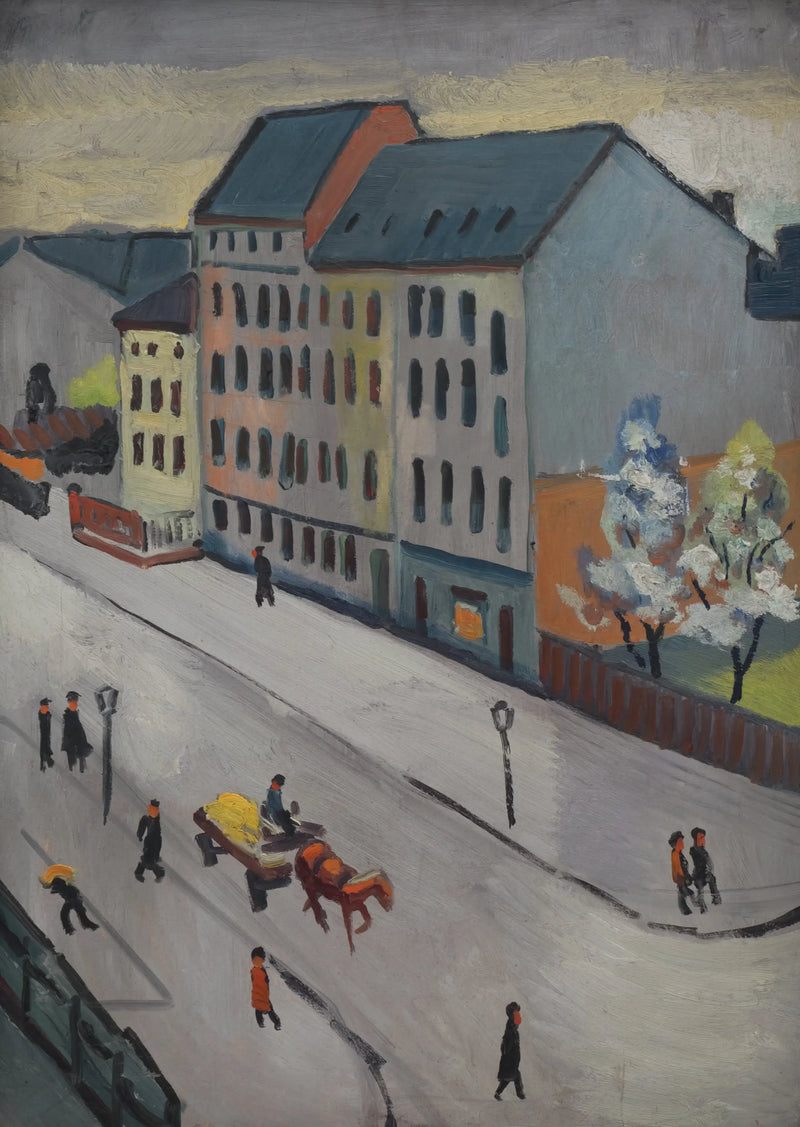Vår gate i Grau - August Macke