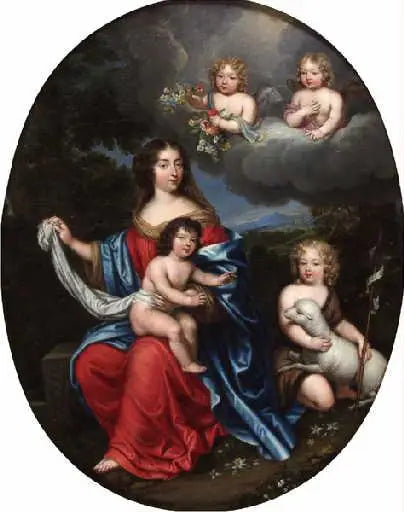 Dame de Montespan og hennes barn - Pierre Mignard