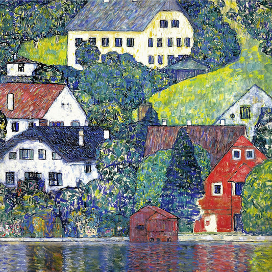 🏘️🌿 Hus i Unterach ved Attersee – Gustav Klimt (ca. 1916)