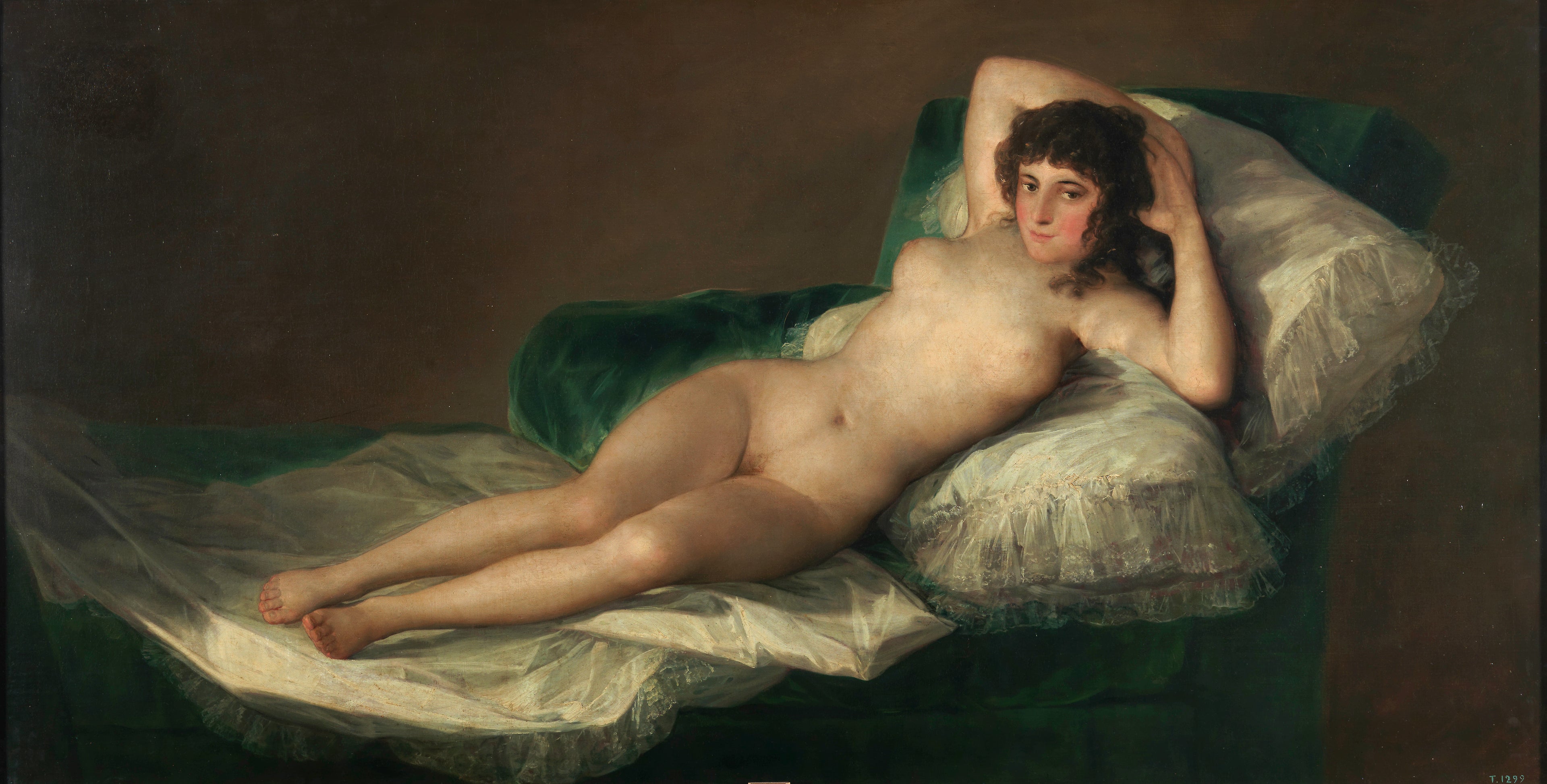 Reproduction du tableau « La Maja nue - Francisco de Goya » par Alpha Reproduction en peinture à l’huile