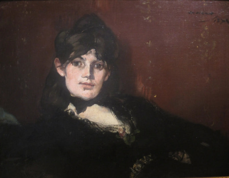 Portrett av Berthe Morisot liggende - Édouard Manet