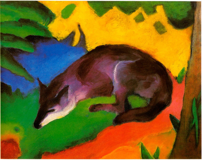 Den blå-svarte reven - Franz Marc