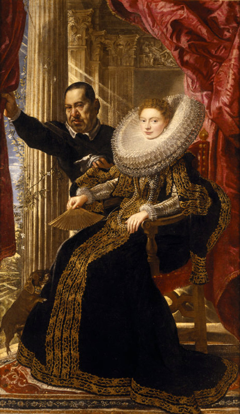 La marquise Maria Grimaldi et son nain - Peter Paul Rubens