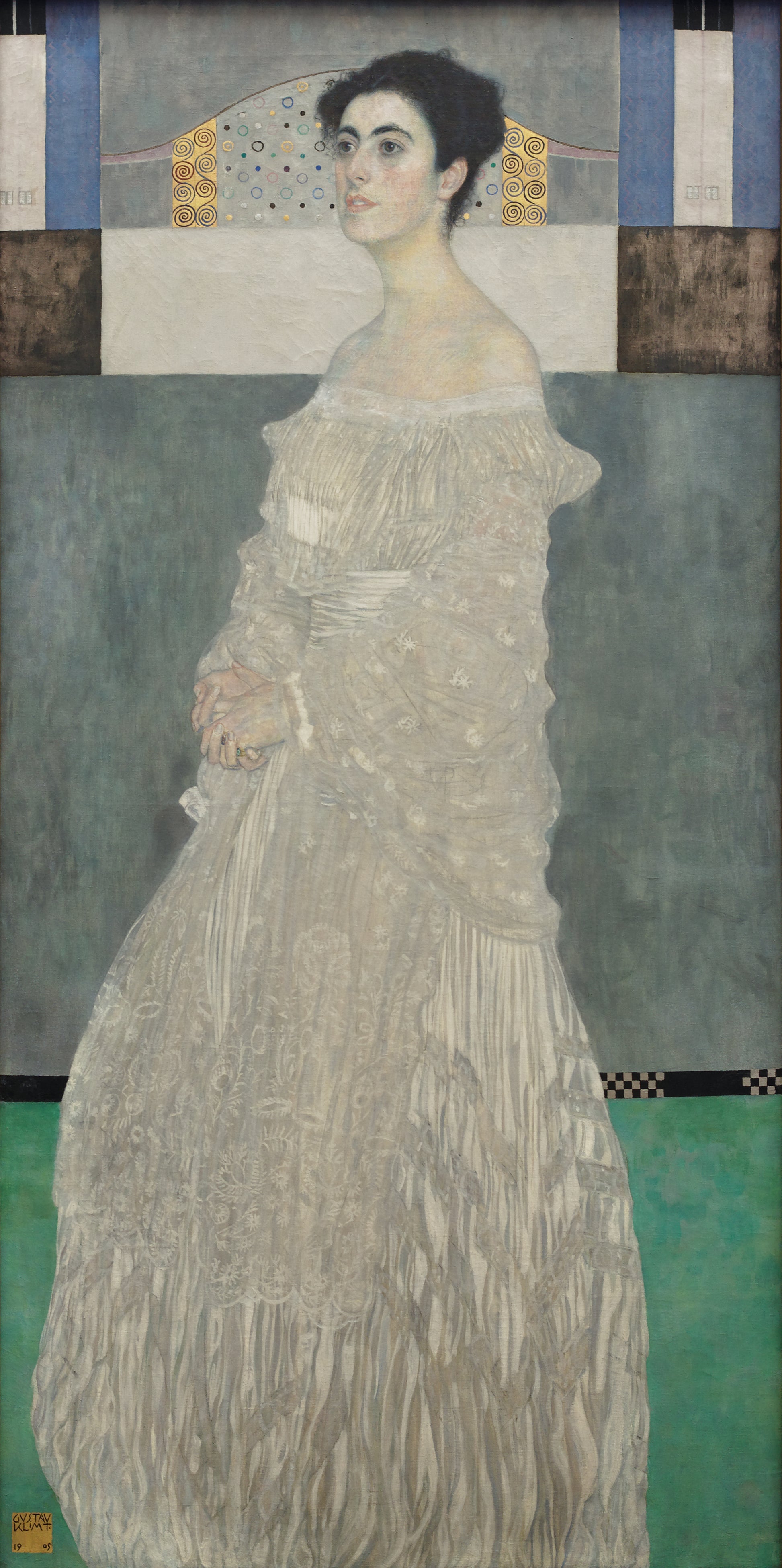 Reproduction du tableau « Portrait de Margarethe Stonborough-Wittgenstein - Gustav Klimt » par Alpha Reproduction en peinture à l’huile