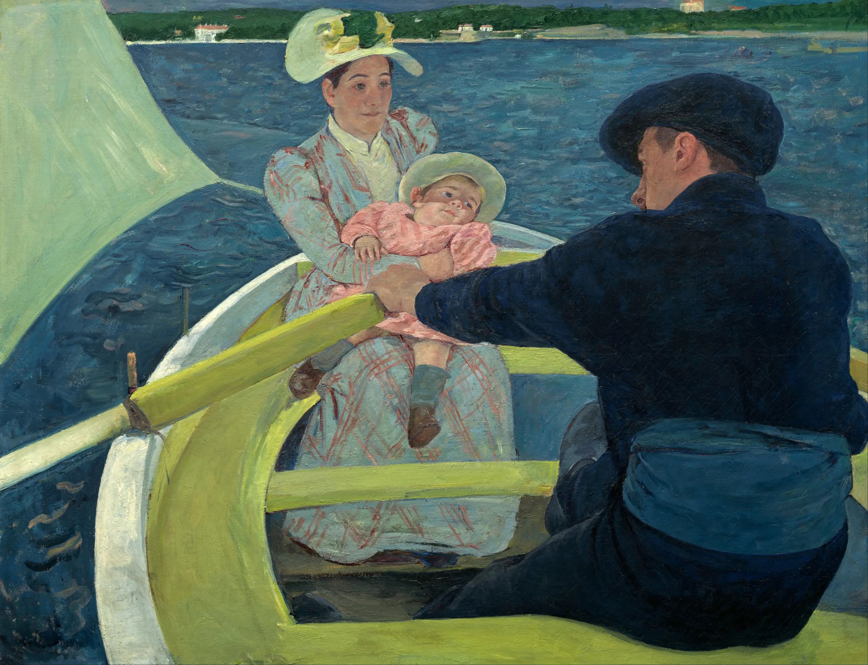 Reproduction du tableau « Promenade en barque - Mary Cassatt » par Alpha Reproduction en peinture à l’huile