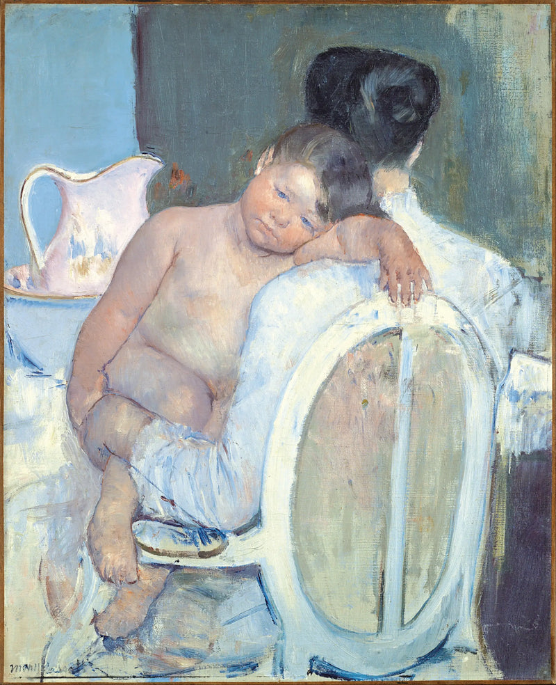 Kvinne som sitter med et barn i armene - Mary Cassatt