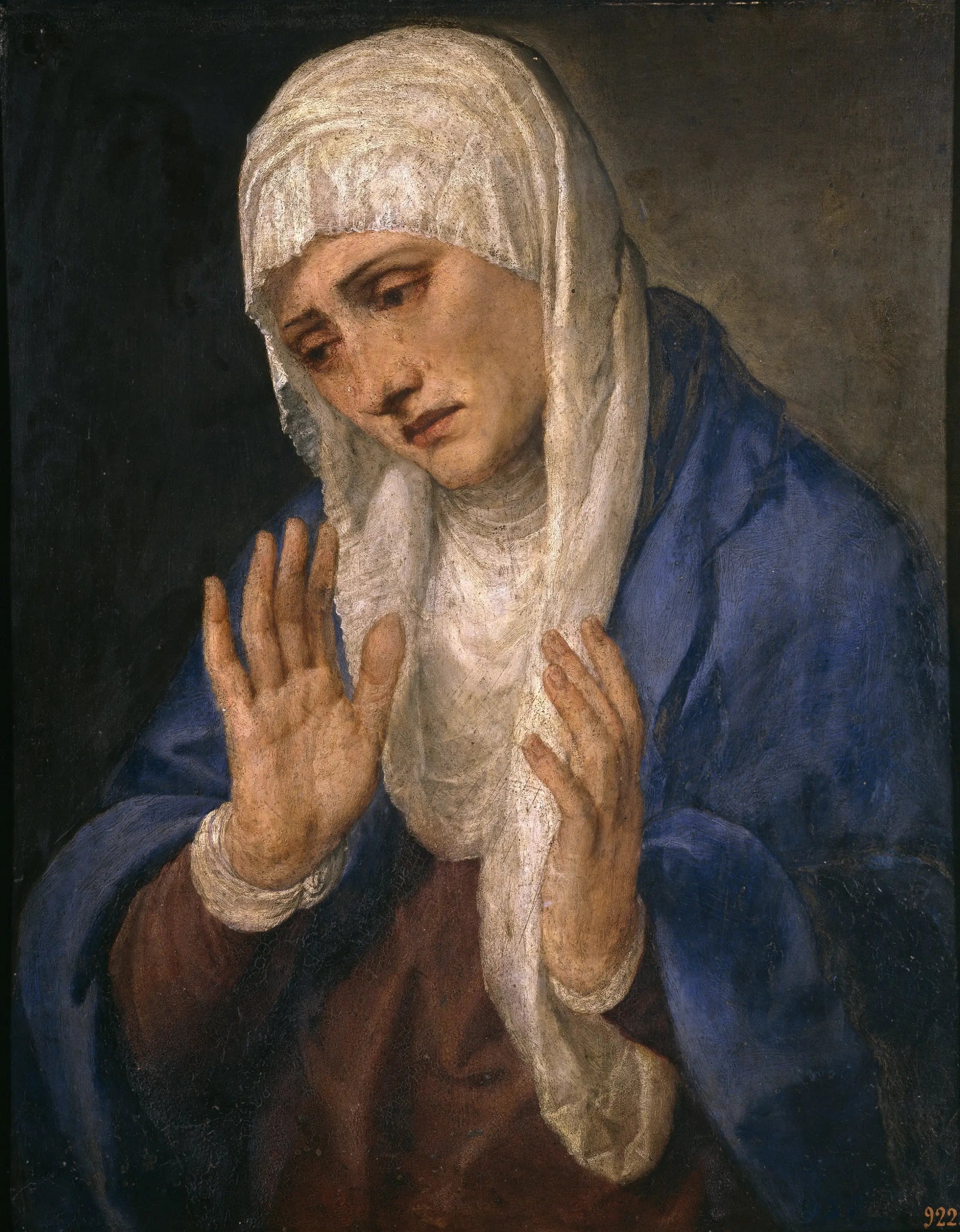 Mater Dolorosa avec les mains écartées - Titian - Alpha Reproduction