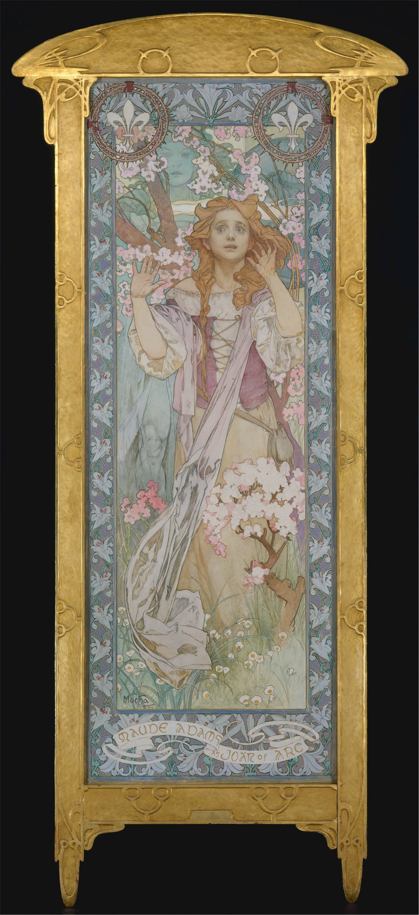 Maude Adams i rollen som Jeanne d'Arc - Alphonse Mucha