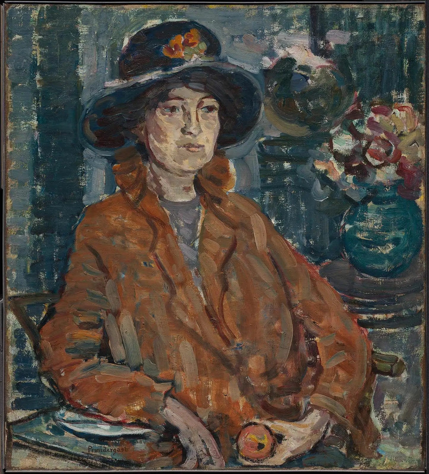Femme en manteau marron - Maurice Prendergast - Alpha Reproduction
