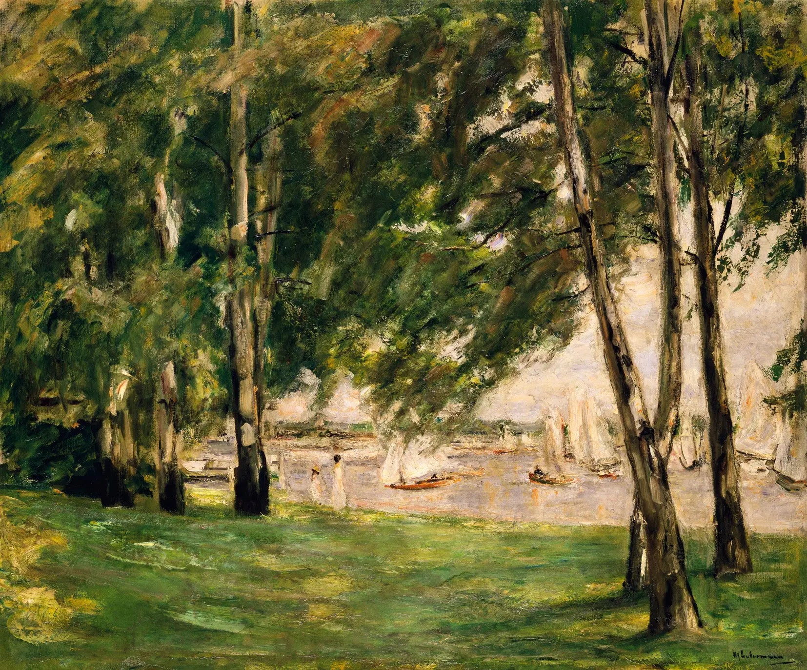 Vue du Wannsee avec des voiliers - Max Liebermann - Alpha Reproduction