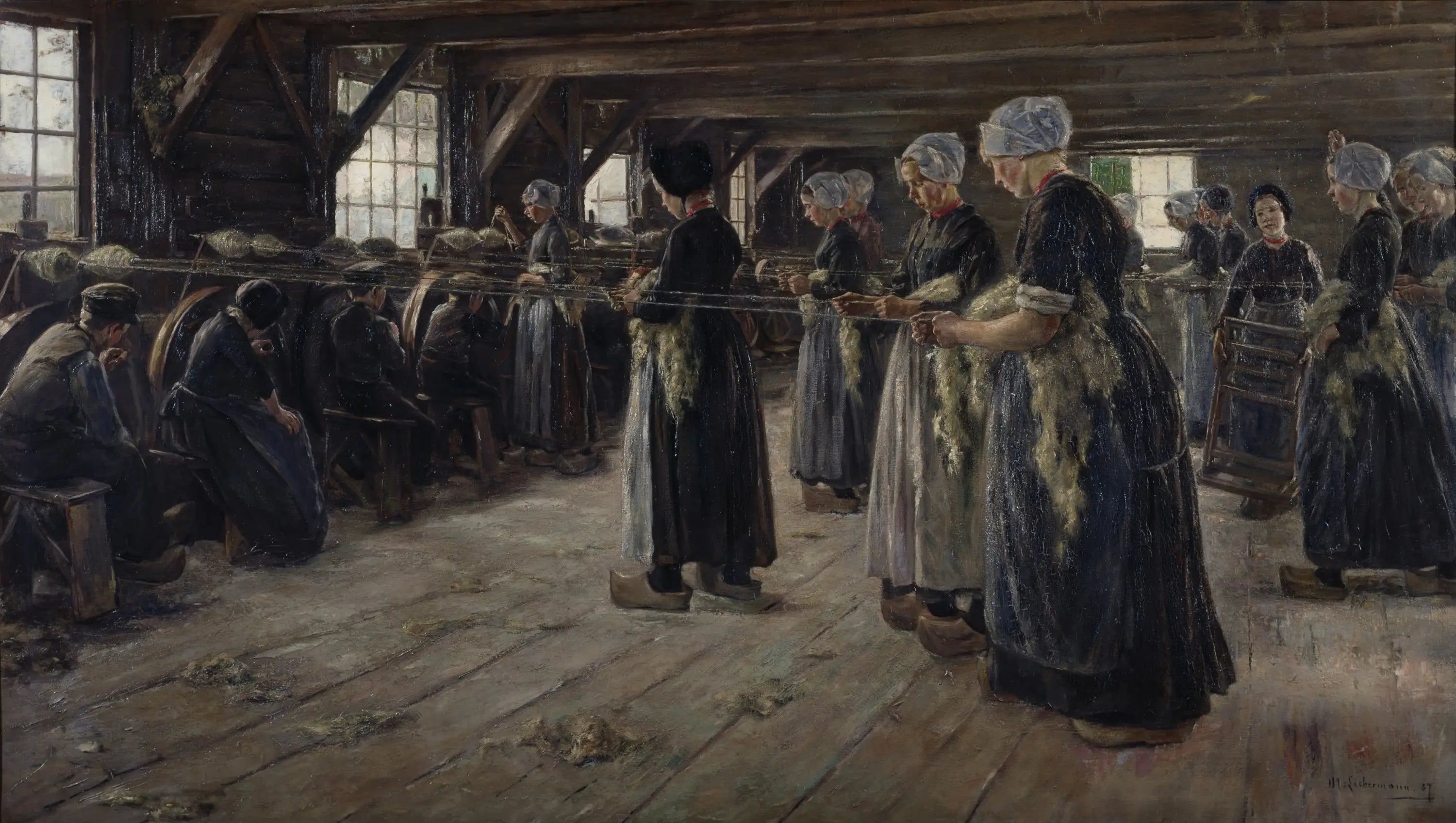 Fenil à lin à Laren - Max Liebermann - Alpha Reproduction