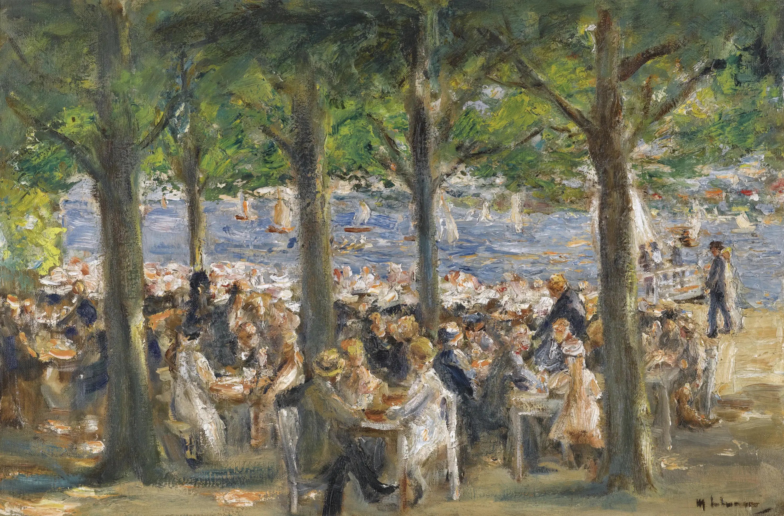 Biergarten près de la Havel sous les arbres - Max Liebermann - Alpha Reproduction