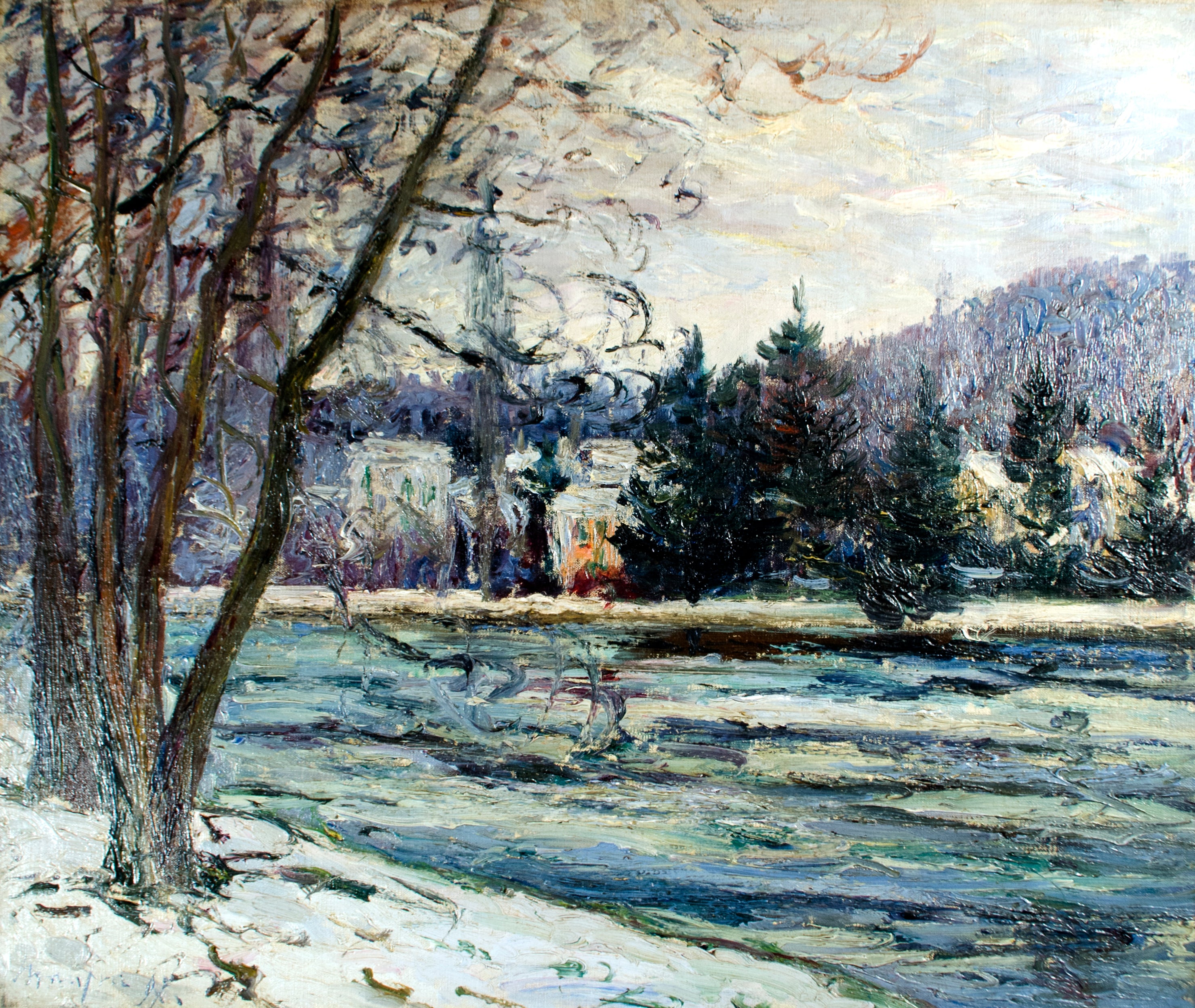 La glace étang de Ville d’Avray - Maxime Maufra - Alpha Reproduction